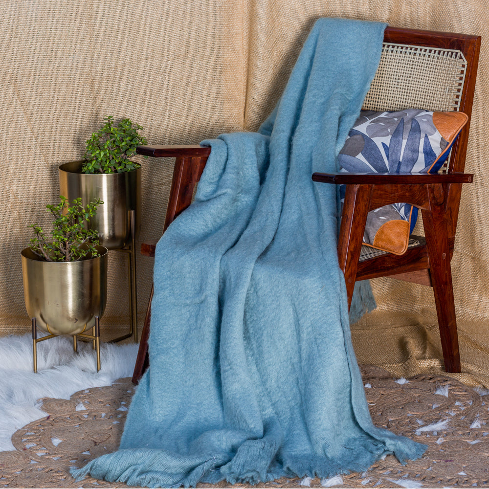 Pale Turquoise Throw