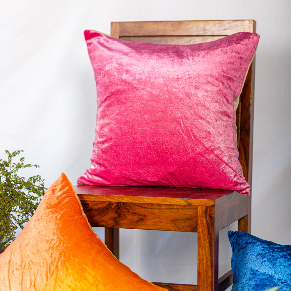 Pink ombre cushion cover