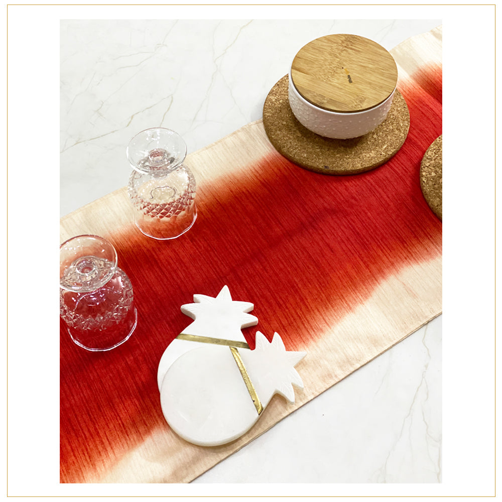 Deep Red Dyed Table Runner