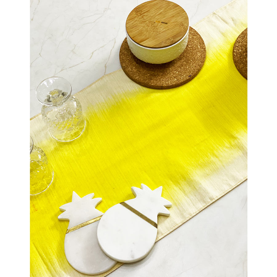 Canary Dyed Table Runner