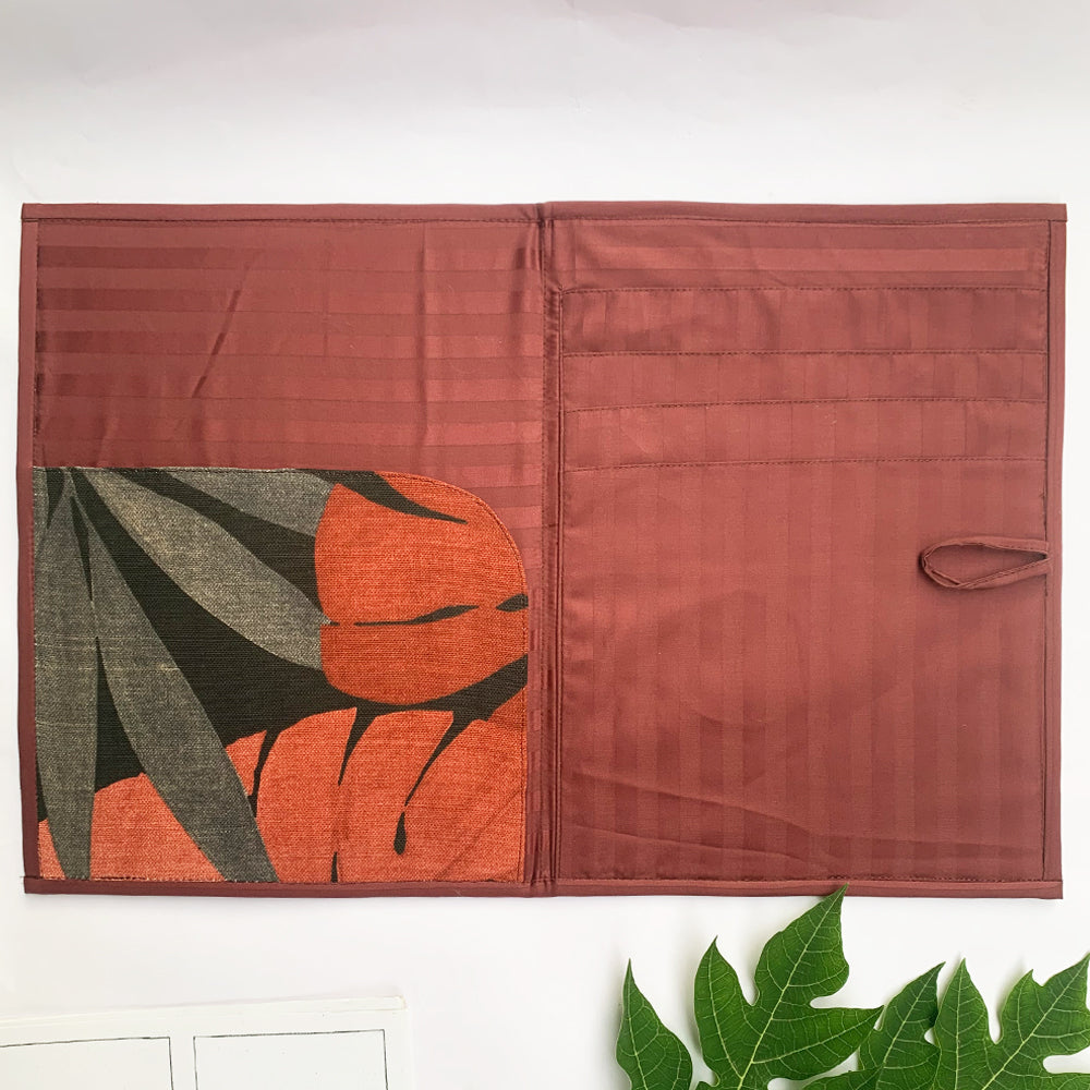 Crimson Jute File cover (A4 Size)