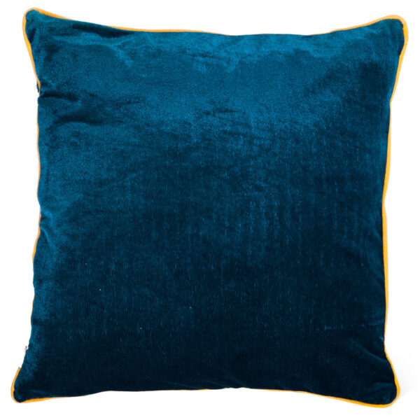 Teal green contrast piping cushion cover