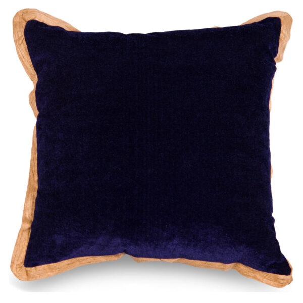 Navy velvet flange cushion