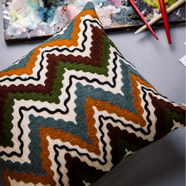 Rosewood Chevron Cushion Cover